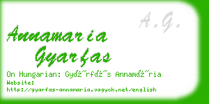 annamaria gyarfas business card